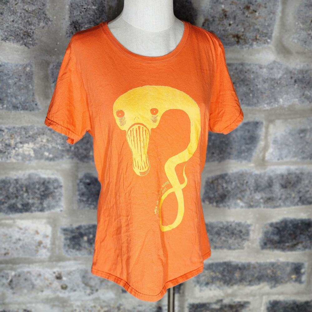 Billie Eilish Official Orange Monster T-Shirt sz XL ladies womens PORT & COMPANY